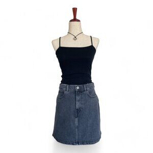 Everlane Denim Skirt - The Way High Washed Grey Size 28